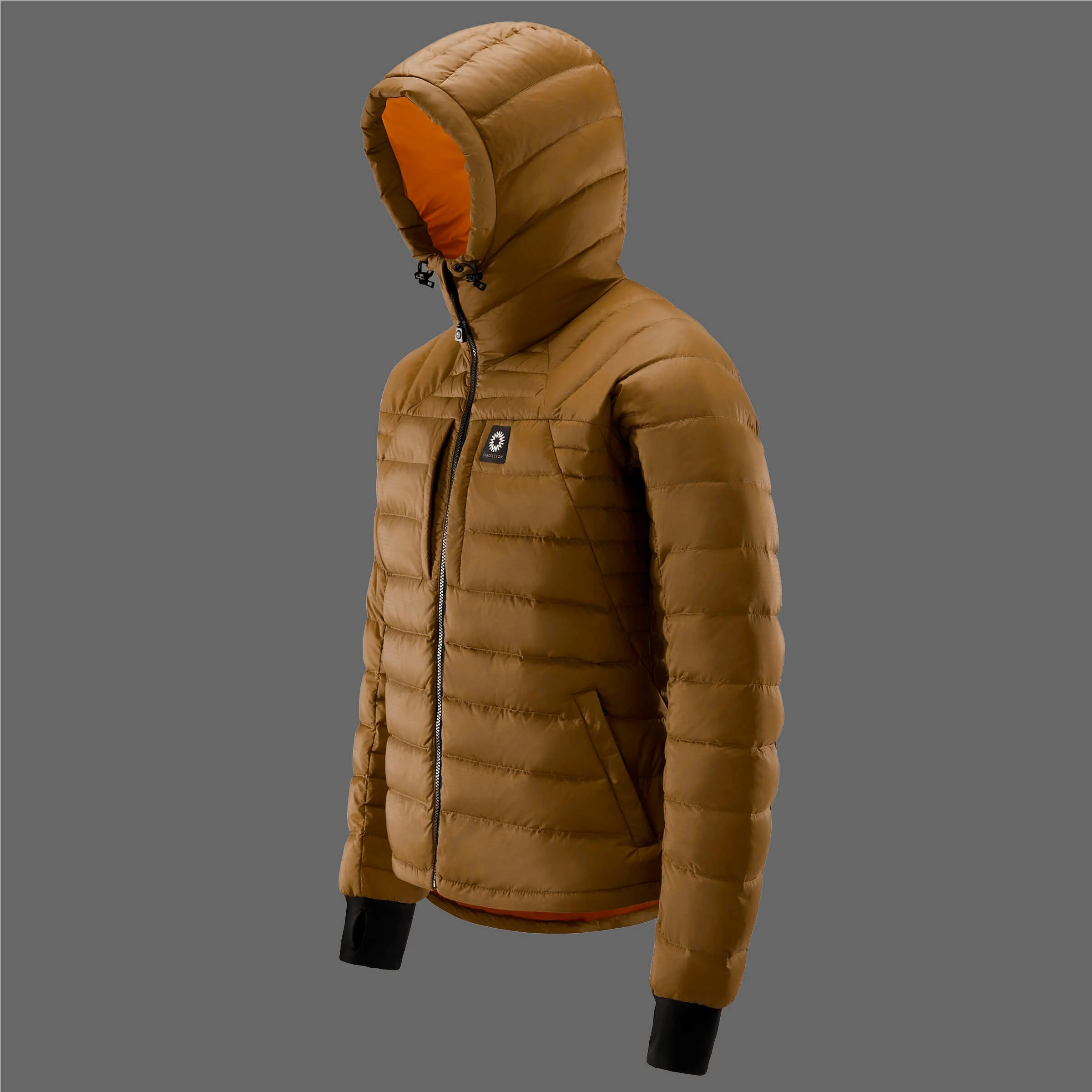 Rothera Hooded Down Jacket - Bronze - Image 11