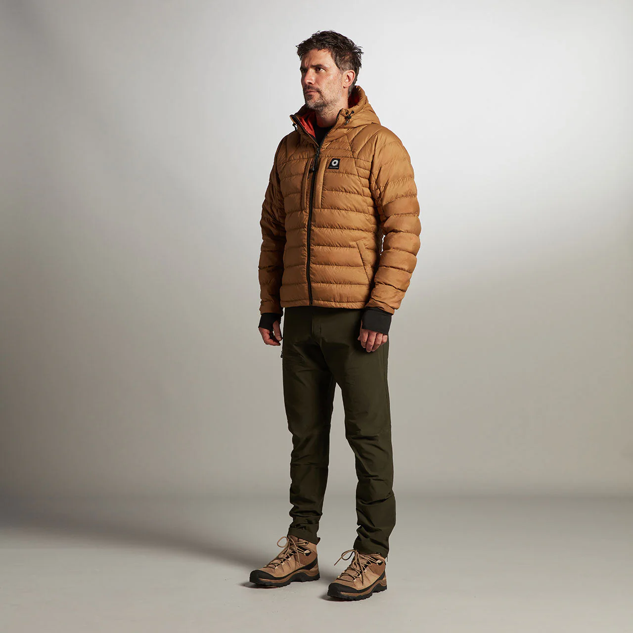 Rothera Hooded Down Jacket - Bronze - Image 2