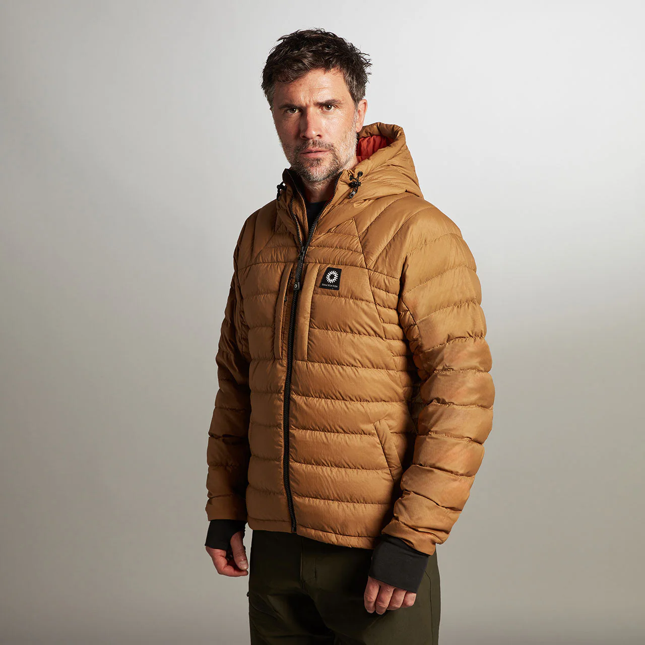 Rothera Hooded Down Jacket - Bronze - Image 5