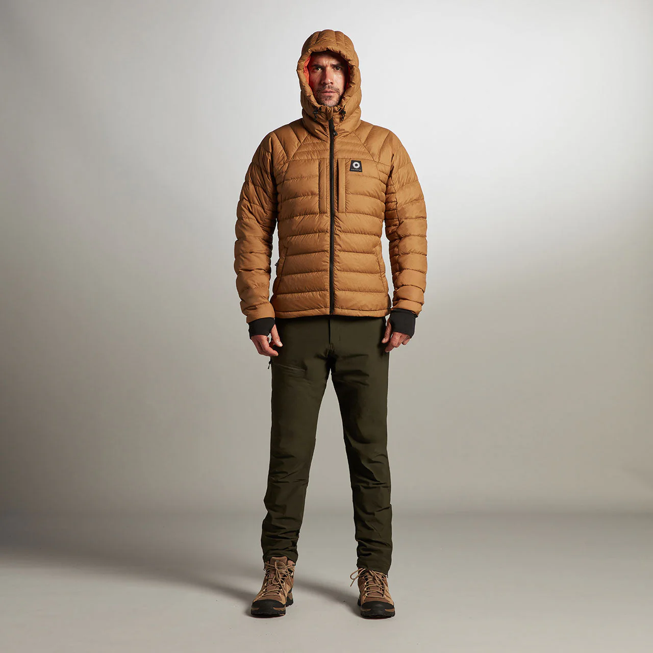 Rothera Hooded Down Jacket - Bronze - Image 6