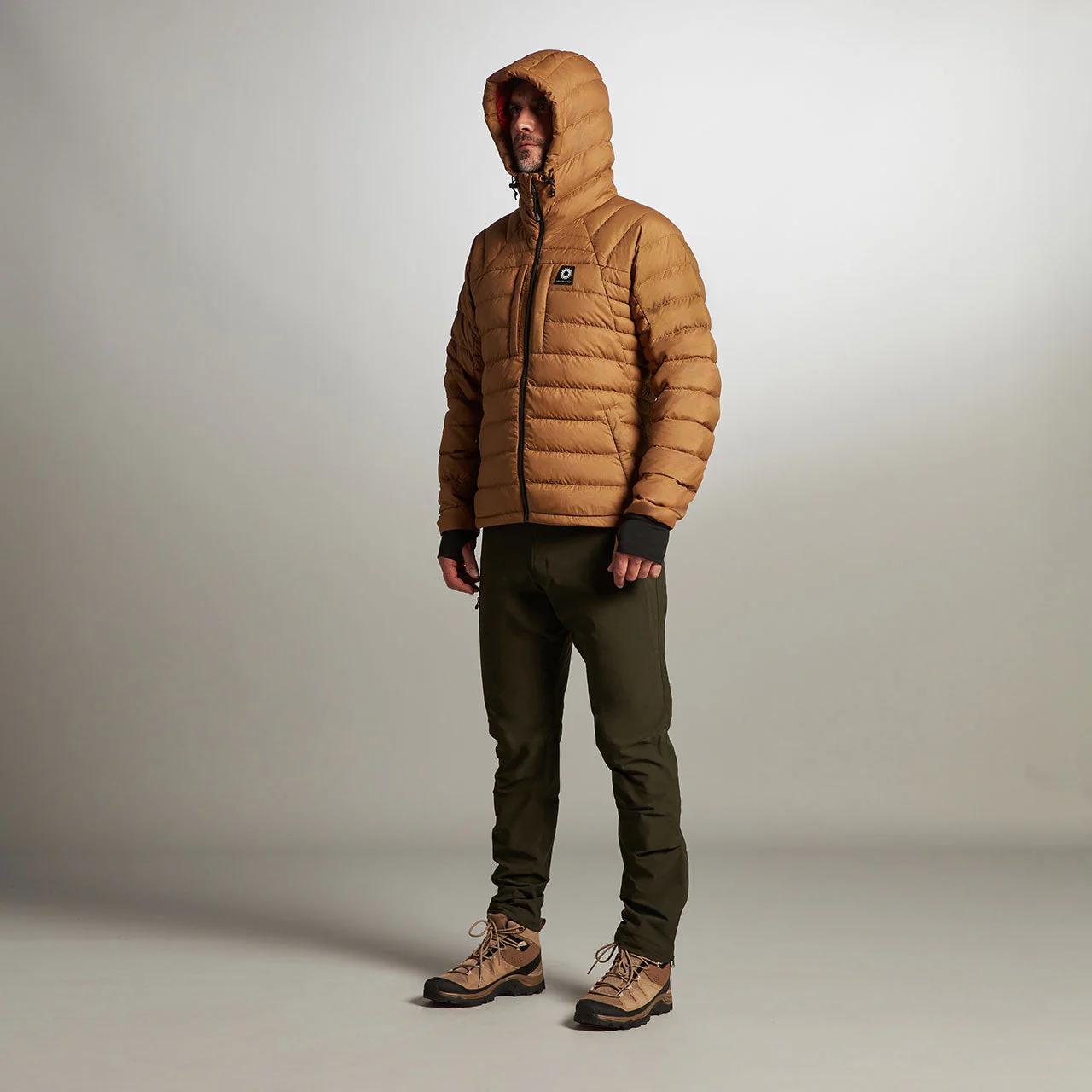 Rothera Hooded Down Jacket - Bronze - Image 7